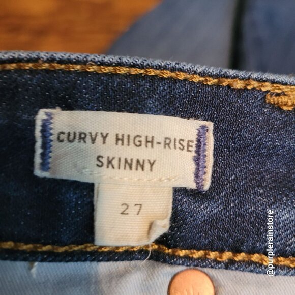 Madewell Jeans Size 27 Skinny Curvy High Rise Tummy Control Sussex Wash MB354 - Picture 5 of 13
